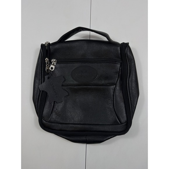 LaCrosse Other - LaCrosse Leather Hanging Toiletry Bag Black Travel Dopp Kit Organizer Hook